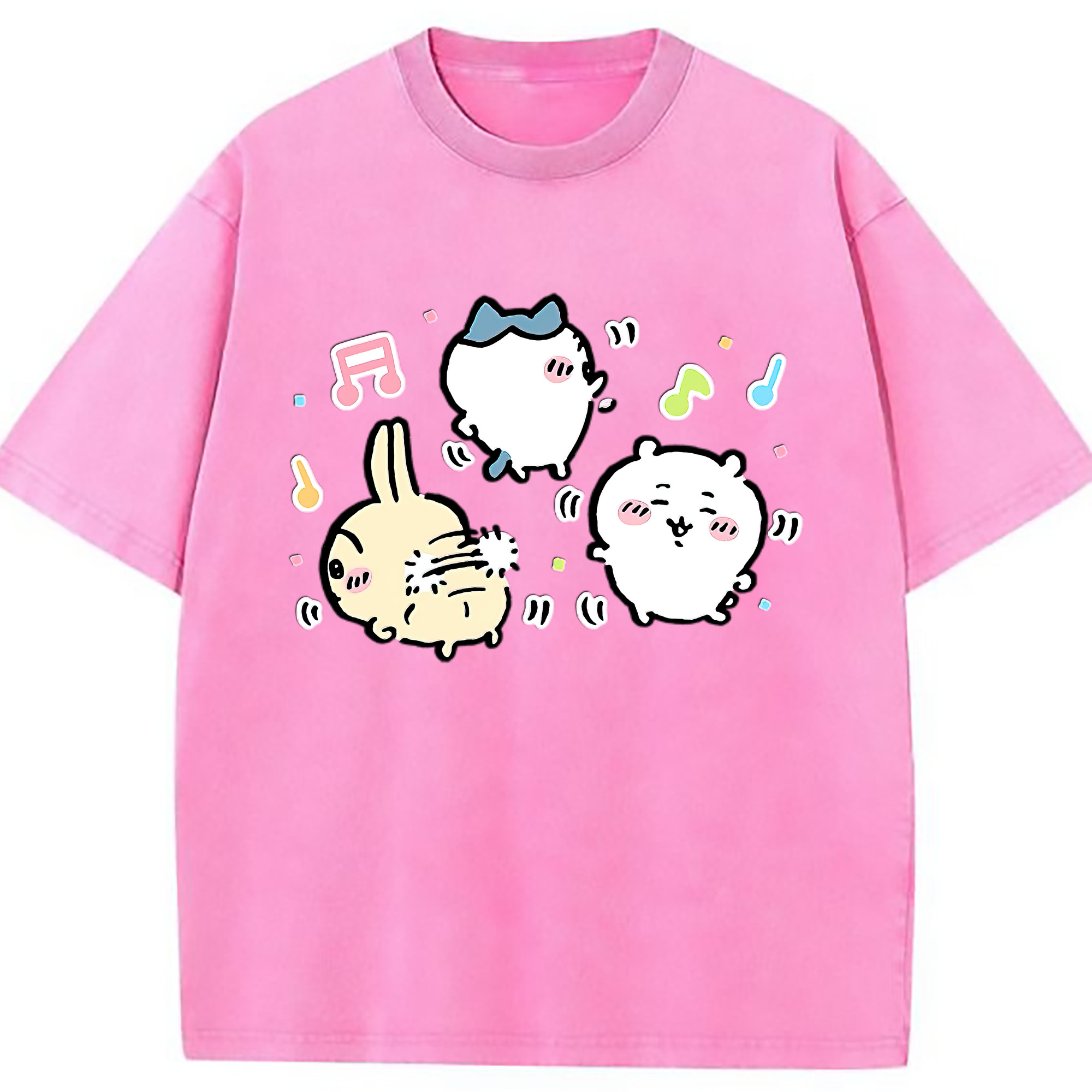 （画像用） ちいかわ うさぎ Chii-kawa usagi 綿100% ヴィンテージ風 半袖Tシャツ（フロントプリント）